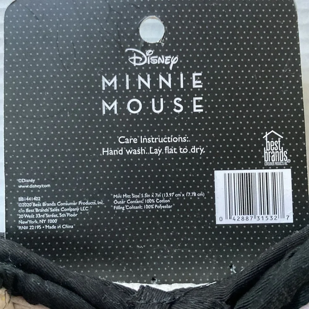Disney Minnie Mouse Oven Mitt & Pot Holder Set – 3 Piece Kitchen Set